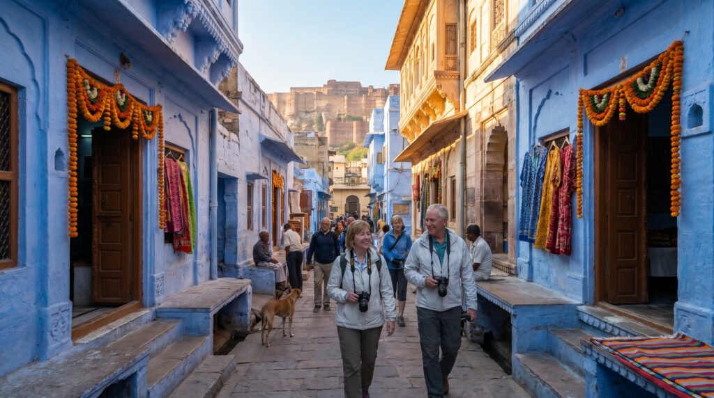Jodhpur Blue City walking tour in October best time to visit cool pleasant weather